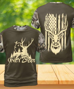 Personalized Only Deer Camouflage Pattern Men's T-shirt