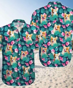 Corgi Dog Tropical Hawaiian Shirt